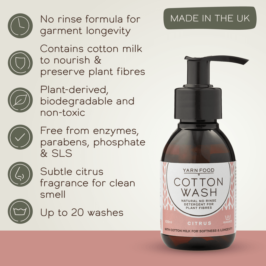 Yarn Food Cotton Wash - 100ml - Frankie’s British Yarn