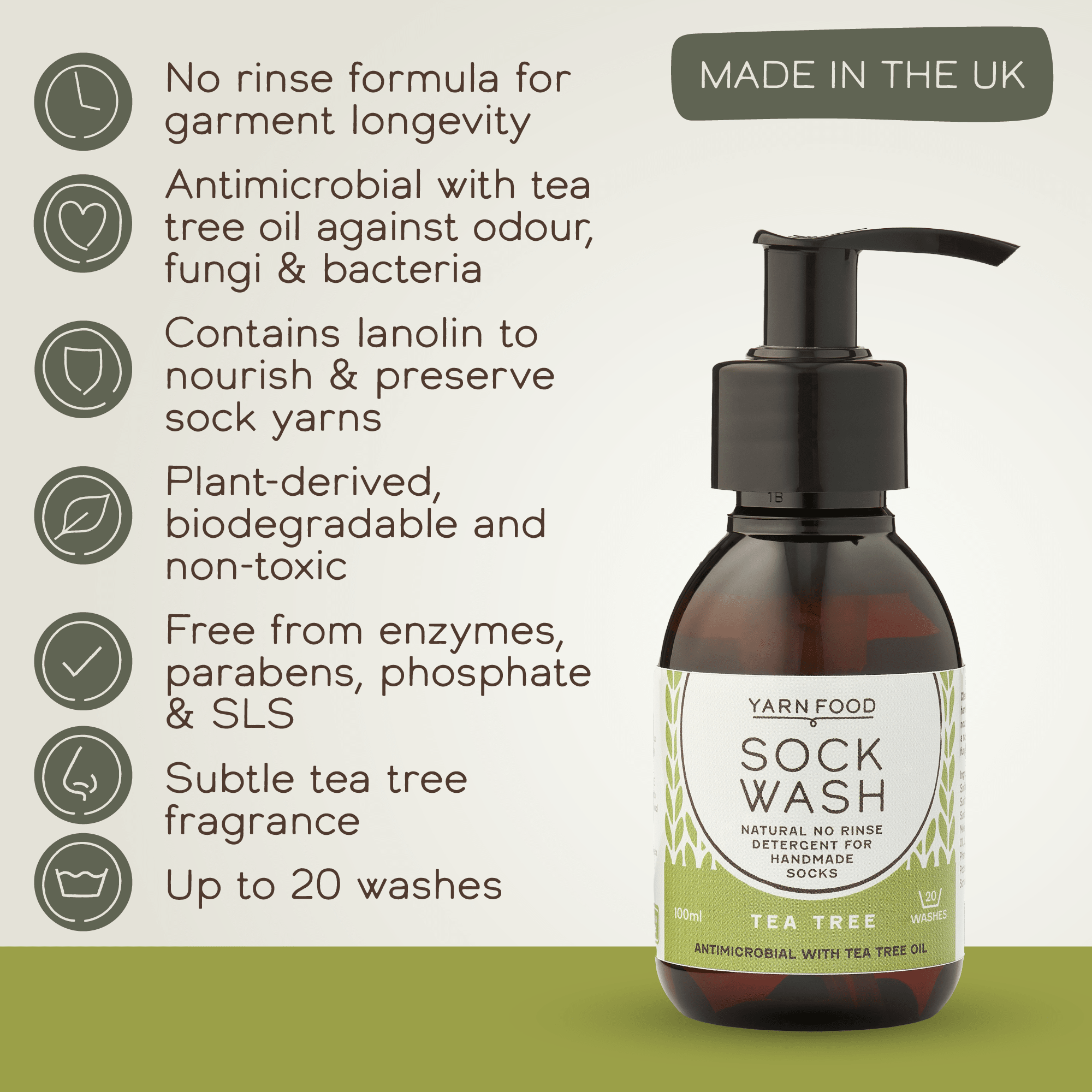 Yarn Food Sock Wash - 100ml - Frankie’s British Yarn