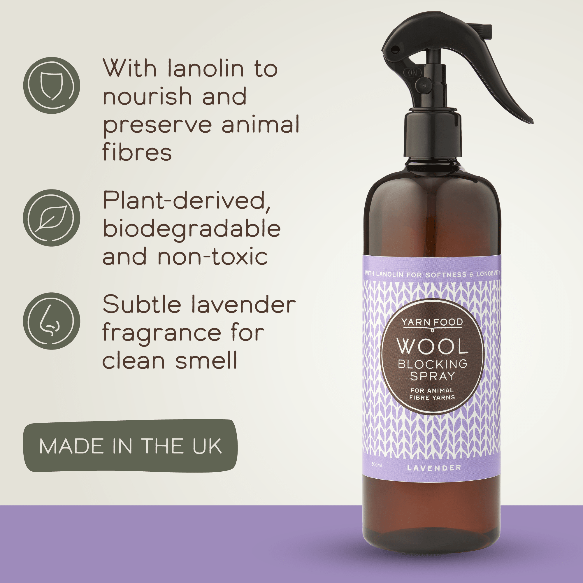 Yarn Food Wool Blocking Spray - Frankie’s British Yarn